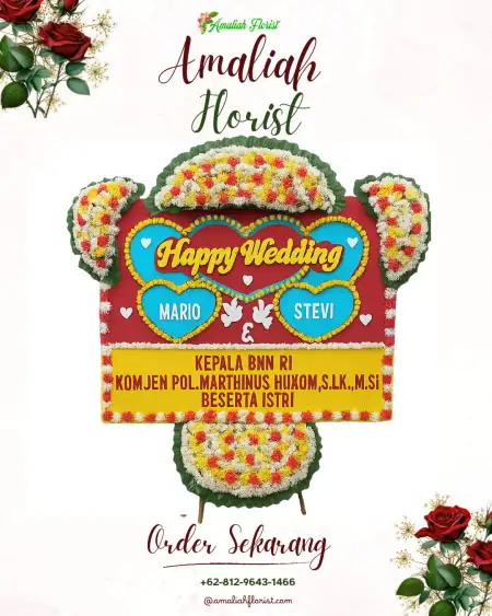 Papan Bunga Pernikahan Hotel Merak Beach Cilegon